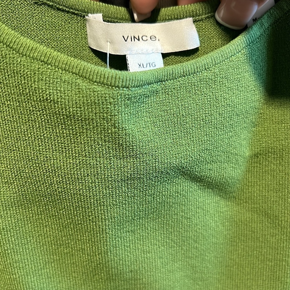 Vince Stretch-knit tank Emerald Leaf Green size XL 10​​ - Picture 5 of 6